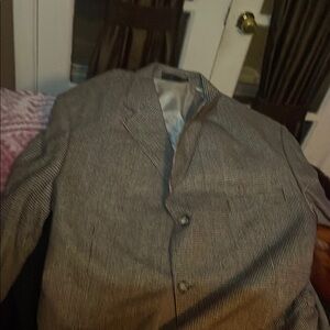 Gray Wool Sport Coat with Subtle Pinstripes